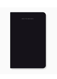 Buy A5 Size Minimalist Softbound Ruled Notebook 160 Pages 90gsm Thickness Black Cover in UAE