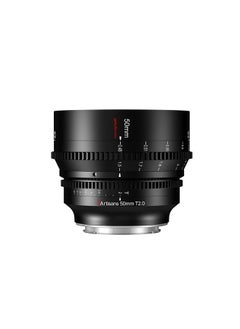 اشتري 50mm T2.0 Large Aperture Full Frame Cine Lens L-Mount, Manual Focus Low Distortion Cinema Lens Mirrorless Cameras Compatible for Sigma FP, Panasonic S1 S1H S5, Leica SL SL2, Black في الامارات