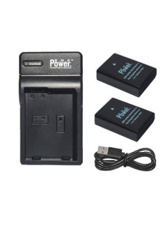 Buy DMK Power EN-EL14 1320mAh 2Pack Battery and Single Slot USB Battery Charger Compatible with D3100 D3200 D3300 D5100 D5300 P7800 camera battery in UAE