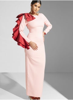 Buy Contrast trim Maxi Dress in Saudi Arabia