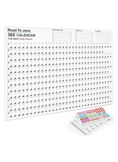 Buy 2024 365 Days Calendar Planner Sheet Wall Calendar Yearly Daily Schedule Poster Calendar To Do List Annual Planner for Office Supplies in Saudi Arabia