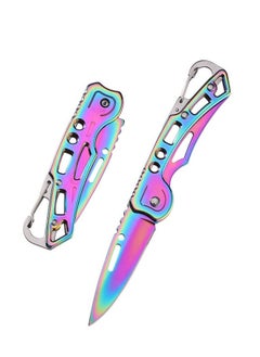 اشتري Stainless Steel Self-Defense Outdoor Camping Folding Knife - Multicolour في السعودية