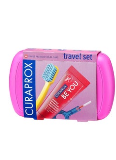 Buy Curaprox Oral Care Essential Travel Set Pink in Saudi Arabia