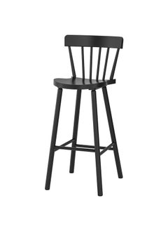 Buy Bar Stool With Backrest, Black, 74 Cm in Saudi Arabia