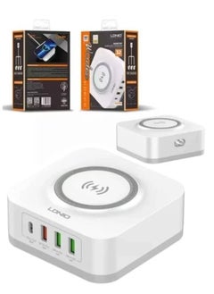 اشتري AW004 ldnio Desktop Wireless Charging Station AW004 32w usbx4 output wireless output 15w في مصر