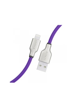 اشتري Levelo Polyester Braided USB A to Lightning Cable 1.1m - Deep Purple في الامارات