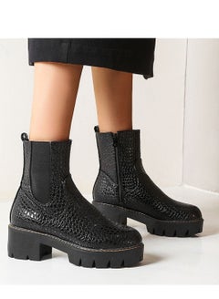 اشتري Fashion Ankle Boots Black في الامارات