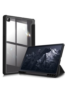 Buy Case Samsung Galaxy Tab S6 Lite p610/p615 Clear Shockproof Back Cover Built-in Pencil Holder Auto Sleep/Wake (Black) in Egypt