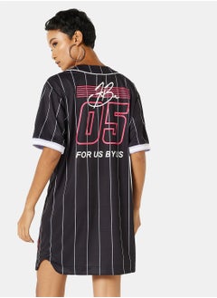 اشتري Varsity Patch Pinstripe Baseball Dress في الامارات