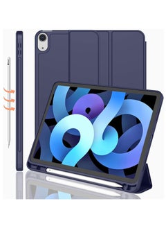 اشتري iPad Air 11 Inch Case 2024 (6th Generation), iPad Air 5th Generation Case 2022/4th Generation Case 2020 10.9 Inch with Pencil Holder, Trifold Stand Smart Case (Dark Blue) في مصر