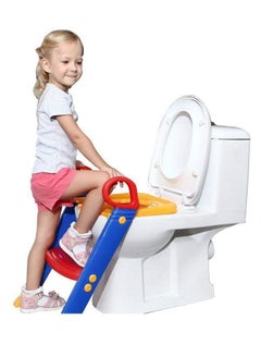 اشتري Baby Toilet Chair | Funny Children Toilet Toy Colorful Folding Ladder Chair في الامارات