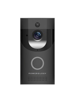 Buy Smart Video Doorbell, Supports Micro SD Card 32GB with Motion Sensor, Two-Way Talk & Night Vision, Connect Through Wifi, iOS and Android App - Black in UAE