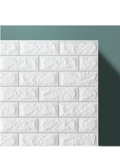 Buy 3D Brick Wall Stickers PE Foam Self Adhesive Wallpaper Removable and Waterproof Art Wall Tiles For Bedroom Living Room Background TV Decor in UAE