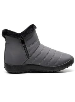 Buy Ankle Boots Thermal Waterproof Cotton Boots Grey in UAE
