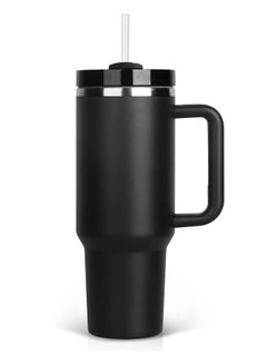 Buy 40oz Water Bottle Vacuum Tumbler with Straw Stainless Steel Coffee Mug in Saudi Arabia