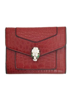 Buy Elegant Solid Design Short Wallet Red in UAE