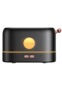 اشتري Creative Air Humidifier & Essential Oil Diffuser – Simulation Flame Design for Office & Home (Black) في الامارات