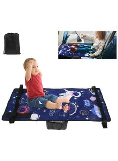 Buy Toddler Travel Bed，Toddler Airplane Seat Extender, Foldable Travel Bed for Kids, Portable Plane Travel Essentials for Toddler Leg Rest & Lie Down, with Side Pockets (BLUE) in UAE