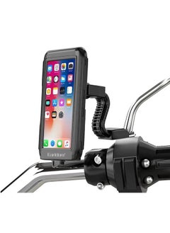 اشتري Waterproof motorcycle mobile holder rotatable 360 degrees with touch screen - equipped with a mounting clip-easy to install-compatible with all motorcycles, motorcycles and scooters model ih 139 في مصر