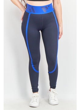 اشتري Women Sportswear Fit High Rise Long Tight, Navy Blue في الامارات