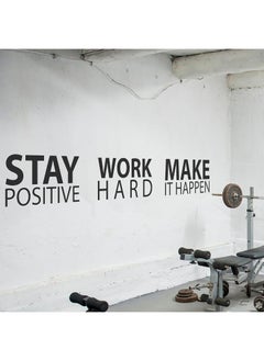 اشتري Stay Positive Work Hard Make It Happen Quotes Wall Sticker, Wall Arts Home Décor Wall Decals, 22x34 inches by Spoil Your Wall في الامارات