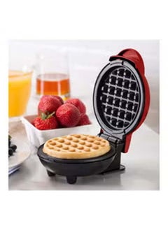 Buy Mini Waffle Maker Machine Red 18X9.3X14.50cm in UAE