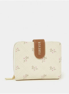 اشتري Floral Print Two Fold Zip Closure Wallet في السعودية