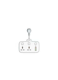 Buy SC2413 Universal Outlets Power Strip Tower 2 Outlet Wall Electric Plug PD 20W USB Power Cube Power socket White in Egypt