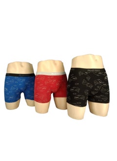 Buy Masters Underwear For Men Boxer Cotton Stretch3P-Multicolore in Egypt