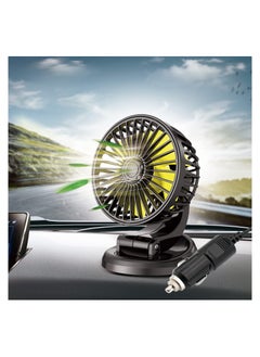 Buy Car Cooling Fan for Vehicle Interiors, Cigarette Lighter Powered 12V Cooling Air Circulator for Autos 360 Degree Adjustable Automobile Fan Low Noise Vehicle Fan for Car Truck Van SUV RV Boat in Saudi Arabia