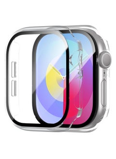 Buy [2 Pack] Case for Apple Watch Series 10/X 46mm Screen Protector, Hard PC Case with Tempered Glass Screen Protector Bubble-Free Cover Slim HD Ultra-Thin Bumper For Apple Watch 10/X 46mm (Clear) in Saudi Arabia