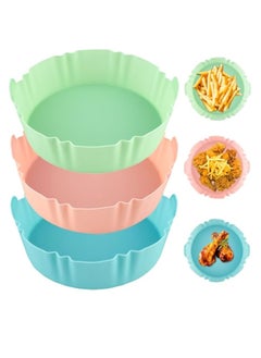 اشتري 3Pcs Silicone Air Fryer Liners, Reusable Baking Cups, Pastry Cake Molds, Air Fryer Accessories for Cooking, Easy Cleanup, Heat-Resistant Oven Pan Inserts, Versatile, Reusable, Microwaves, & Freezers في السعودية