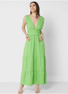 Buy Sleeveless Ruffle Detail Dress in Saudi Arabia