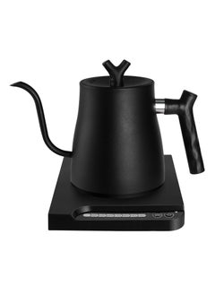 Buy Electric Cooseneck Coffee Kettle, 304 Stainless Steel Coffee and Tea Kettle With Intelligent Temperature Control, Touch Screen Panel, Fast Heat 1000w, 1L Black in Saudi Arabia