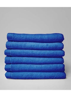 Buy 6 Pieces Face Towel by La'Marvel, Royal Blue 600 GSM 100% Cotton Hotel Towels in Saudi Arabia