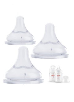 اشتري Pack Of 3 Wide-Necked Feeding Bottle Nipple 6 Months+, For Pigeon Bottle في الامارات