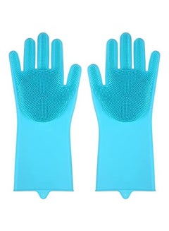 اشتري Multifunctional High Quality Magic Silicone Washing Cleaning Gloves and Hand Gloves for Kitchen Bathroom Dishwashing Pet Grooming Car Washing في الامارات