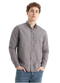 Buy Shirt Men's, Stylish, Oxford Cotton ,BLUE, Multicolor in Egypt