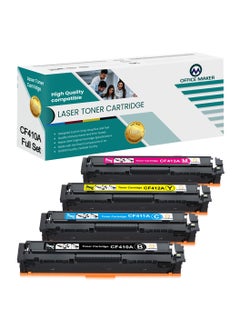 Buy High Grade Replacement Toners for HP 410A CF410A CF411A CF412A CF413A for Color Laserjet Pro MFP M477fnw M477fdw M477fdn Pro M452nw M452dw M452dn (Black, Cyan, Magenta, Yellow, 4 Pack) in UAE