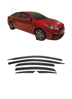 اشتري 6Pcs Side Window Wind Deflector Door Visor Black For Kia Cerato 2018 To 2020 في السعودية