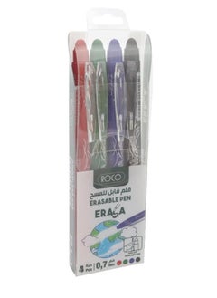 Buy 4 Piece Erasable Ballpoint Pen Red/Blue/Black/Green in Saudi Arabia