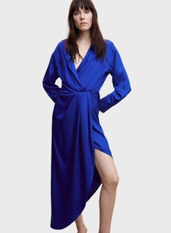 Buy Side Slit Satin Dress in UAE