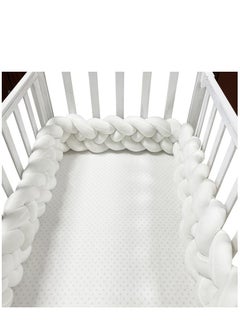 Buy Knotted Braided Plush Crib Bumper, Baby Cot Bumper, Crib Bumper Wrap Around Protection, Bed Sleep Bumper Gift for Newborns Baby Kids, 2M Length Four Strands Crib Bumper in Saudi Arabia