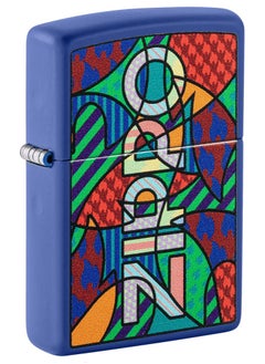 اشتري Zippo 48707 229  Pop Art Design Royal Blue Matte Windproof Lighter في الامارات