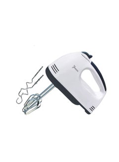 Buy Speed Hand Mixer with 4 Pieces Stainless Blender, Bitter for Cake/Cream Mix, Food Blender, Beater for Kitchen (White) in UAE