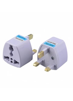 Buy UK Worldwide Universal Power Adapter White Iron 10A/16A 250V Travel Universal AU UK US EU Germany French Brazil Swiss South Africa Adapter Plug Socket Convertor International Power Adapter Travel Plug in UAE