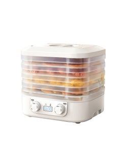 Buy Food Dehydrator Machine 5 Trays With Digital Timer And Temperature Control For Fruit Vegetable Meat Beef Jerky 160W HM-801 White in UAE