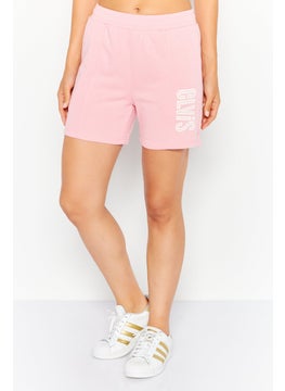 اشتري Women Brand Logo Basic Shorts, Pink في الامارات