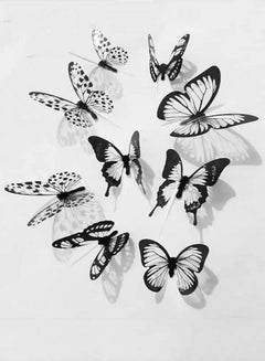 Buy 12-Piece 3D Crystal Butterfly Wall Stickers in UAE