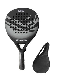 اشتري Padel Racket Paddle Racquet Carbon Fiber Light EVA Core Memory Foam Tennis Racquet Paddle For Sport Exercise Workouts Entertainment في الامارات